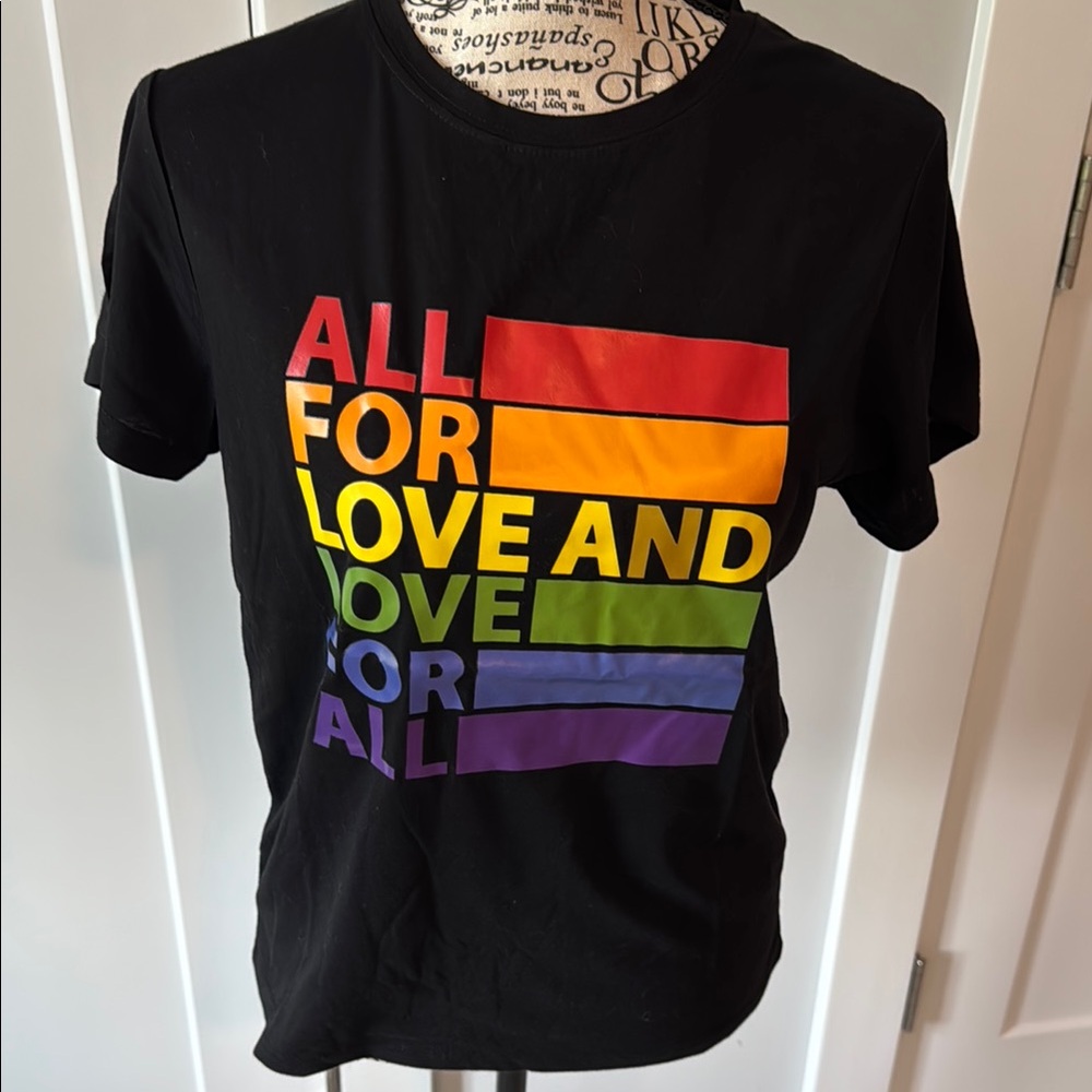 💜3/$12💜 Pride Tee with Rainbow Love Graphic
